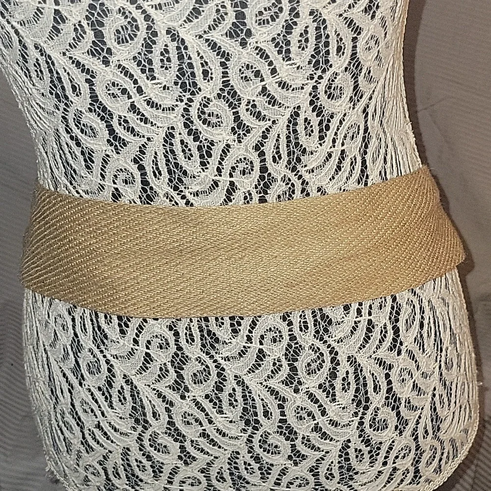 Levi's Wide Elastic Belt‎ Tan Brown bovine Leather Accent Adjustable Waist Belt